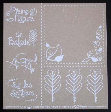 Plaque de Flex'Plak imprimé Nature 19x19cm