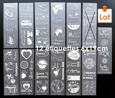 Lot Collection Priplak Imprimé Etiquettes