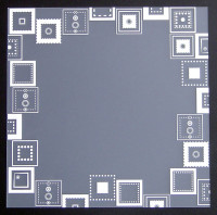 Plaque de Priplak imprimé Cadre Carré 19x19cm