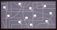Plaque de Priplak imprimé Itinéraire 9.5x19cm
