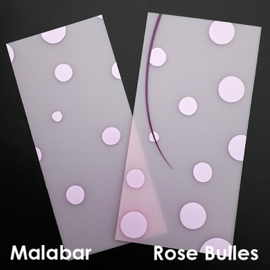 Plaque de Priplak imprimé Rose-Bulles et Malabar 9.5x19cm