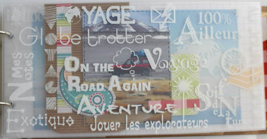Plaque de Priplak imprimé Voyage 19x19cm