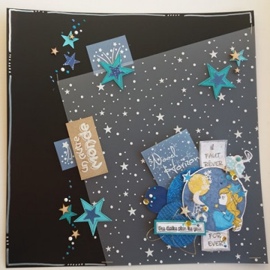 Plaque de Priplak imprimé Constellation 30.5x30.5cm